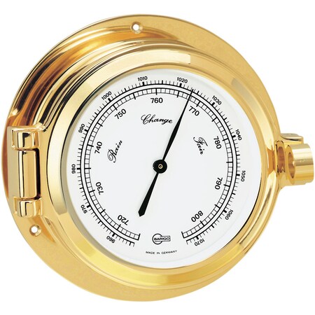 Barigo Poseidon Series Porthole Ship's Barometer - Brass Housing - 3.3 1325MS